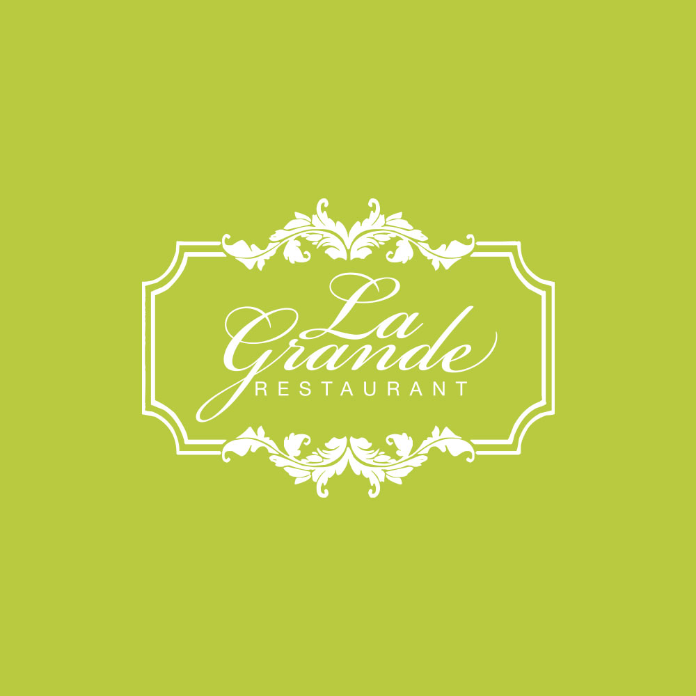 Design logo monochrome restaurant La Grande