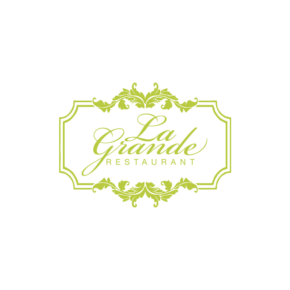 Design logo couleur restaurant La Grande