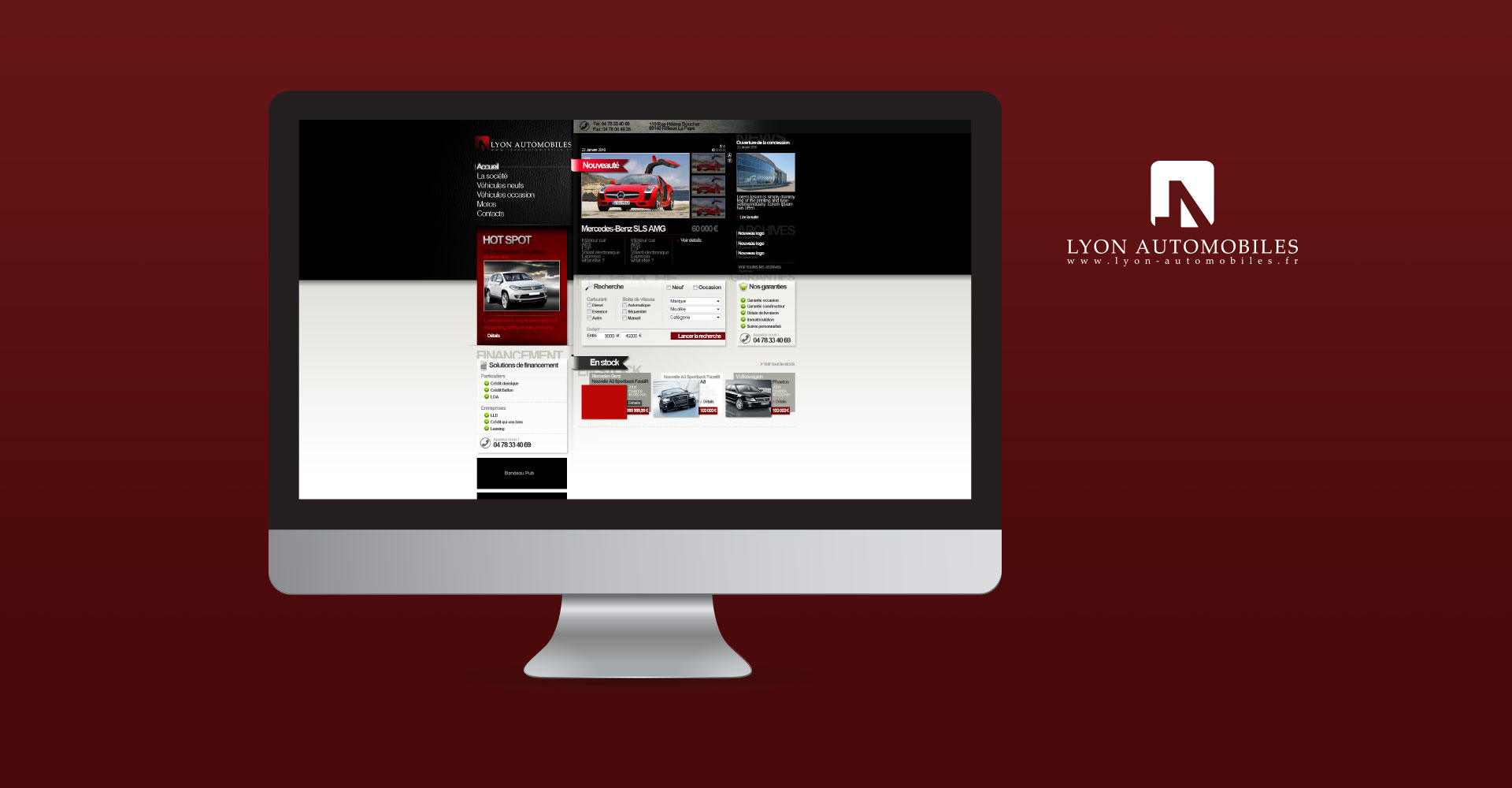 Design site internet Lyon Automobiles