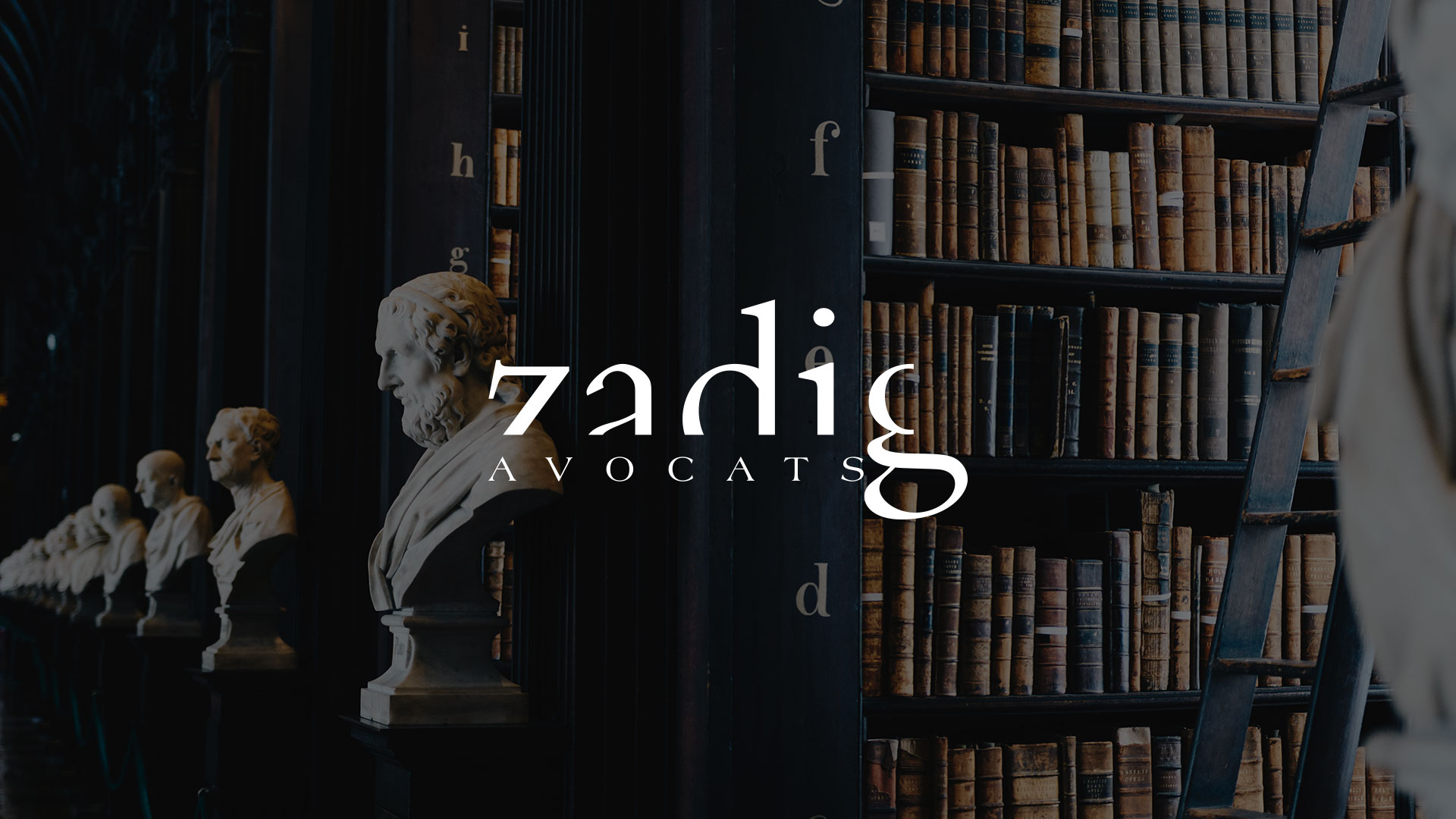 Ambiance et logo blanc Zadig avocats
