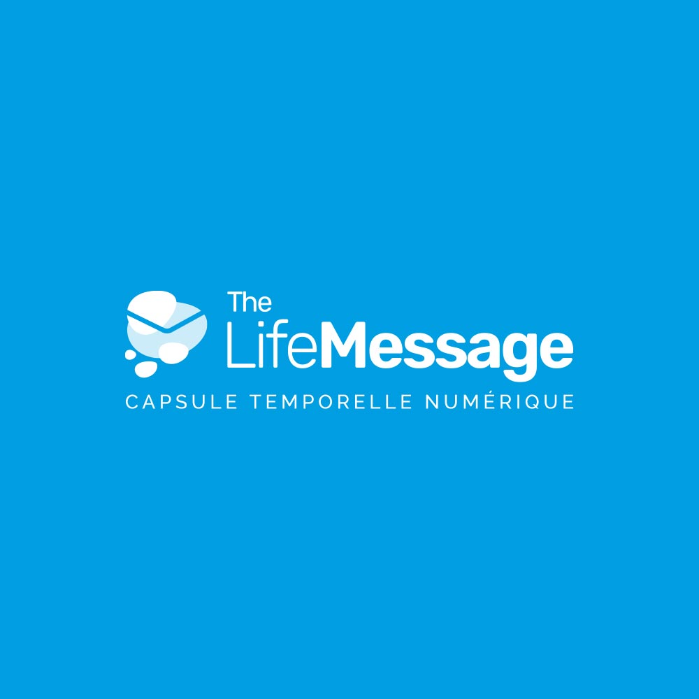 Logo monochrome de The Life Message