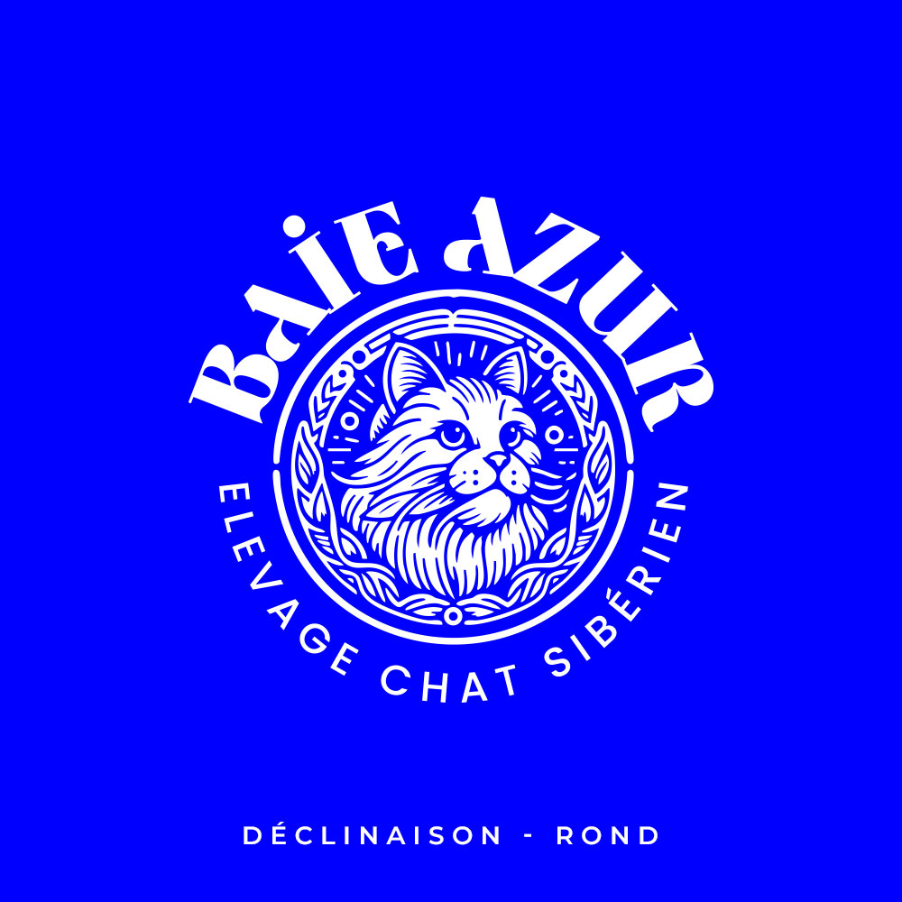 Déclinaison logo élevage chat Baie Azur
