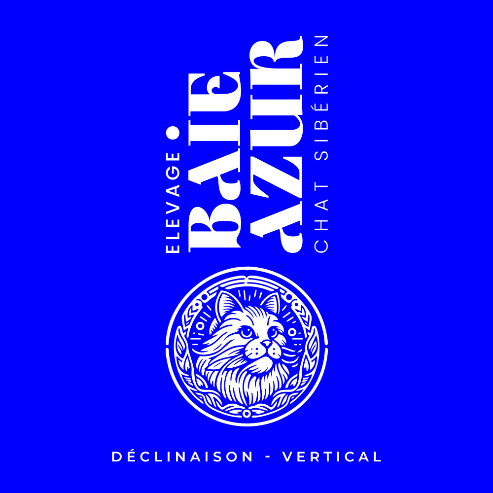 Déclinaison logo élevage chat Baie Azur