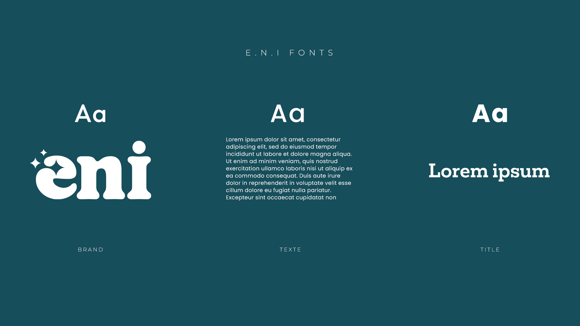 Typographies charte graphique E.N.I