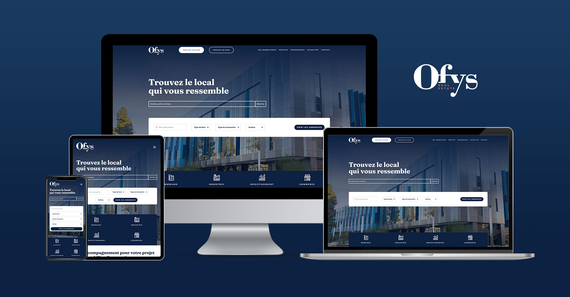 Refonte site internet Ofys real estate